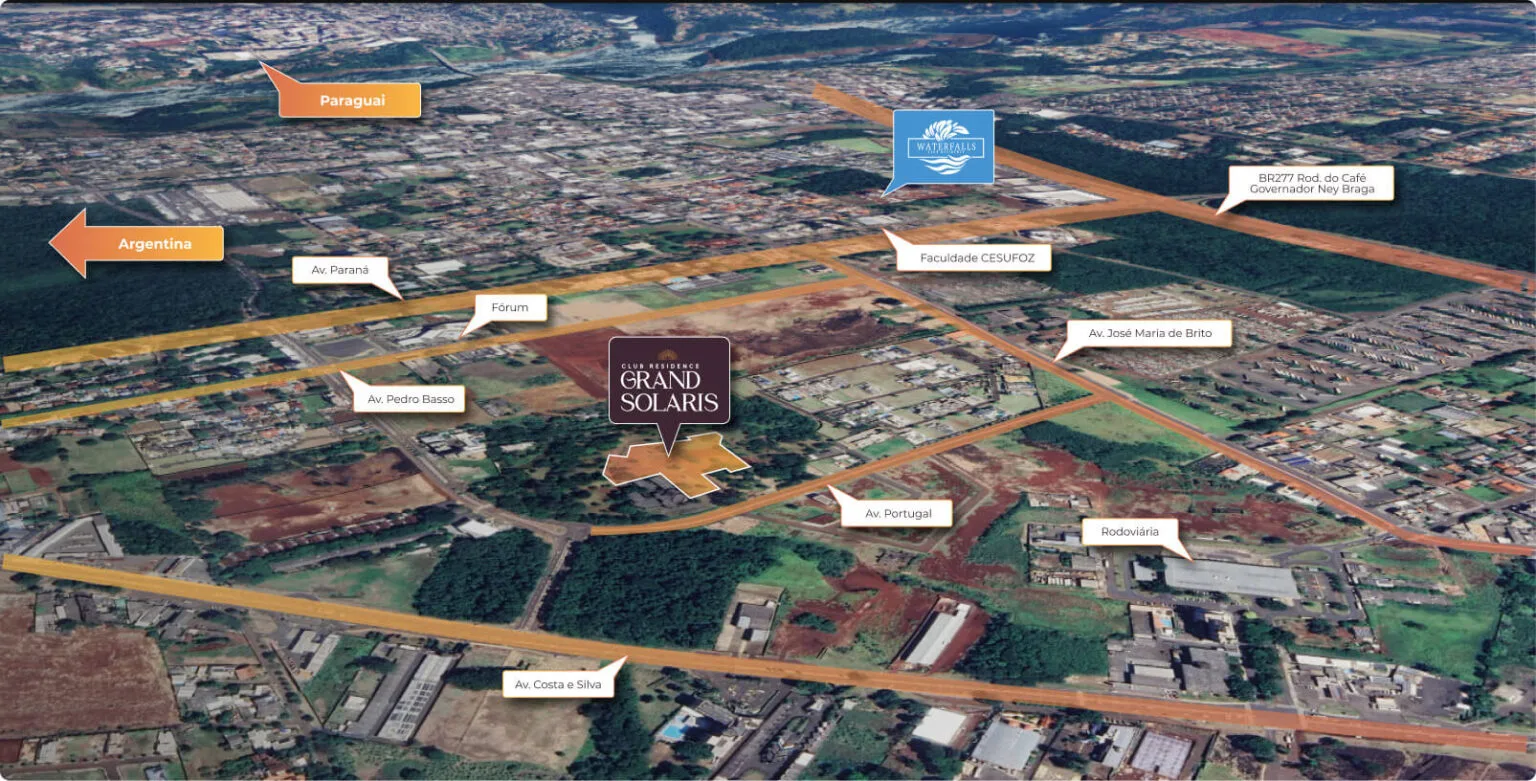 Grand Solaris Club Residence | Apartamentos na Planta em Foz do Iguaçu - PR - Foz do Iguaçu - PRdormitorios:2 e 3 dormitórios